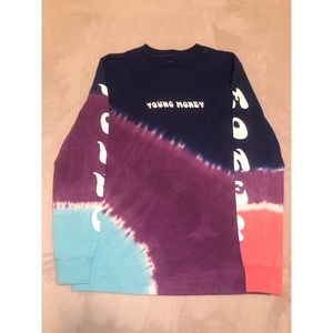 Young money x American eagle long sleeve tie dye